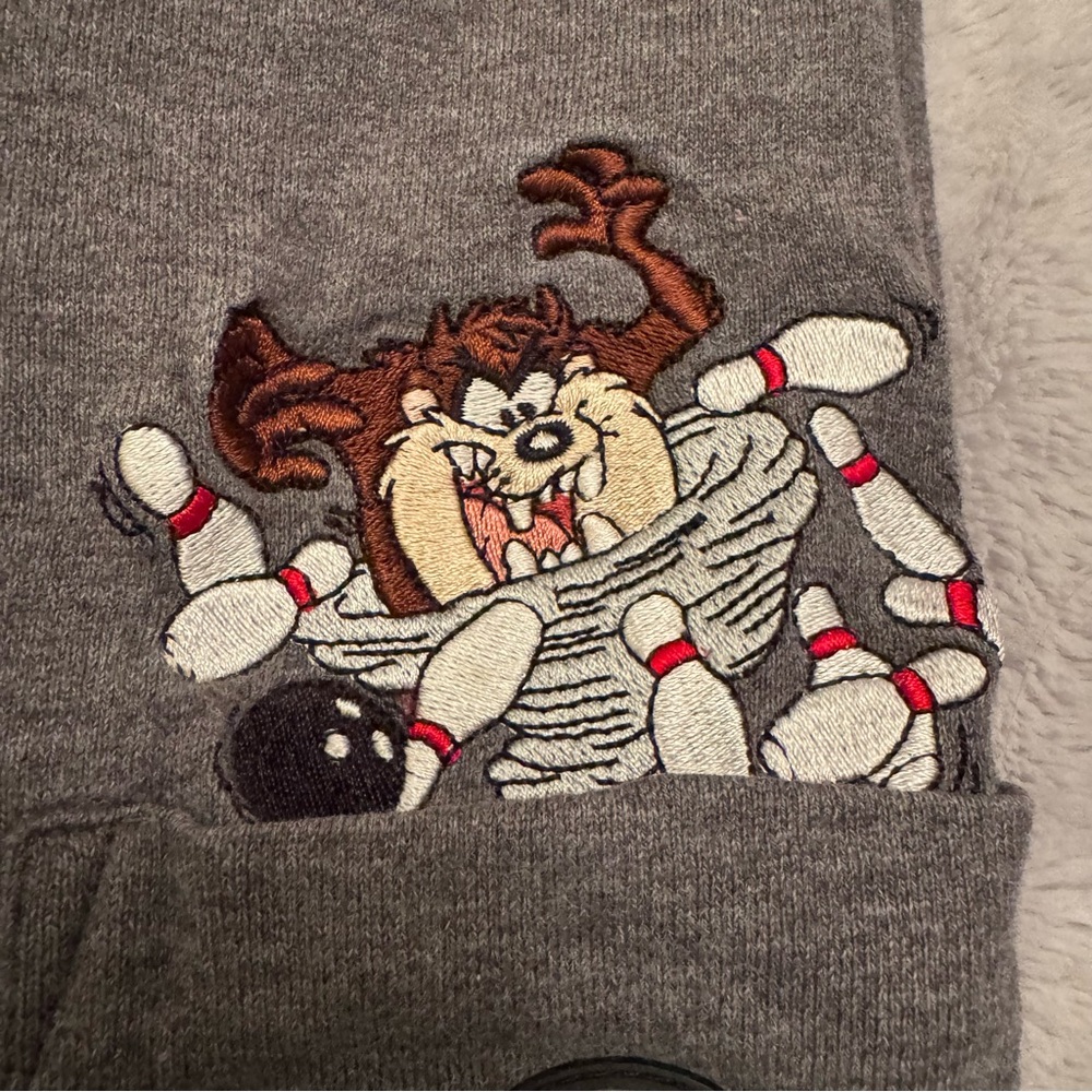 Warner‎ Bros Taz Bowling Shirt XL 1999 Looney Tunes Pocket Tee Vintage - Picture 10 of 10